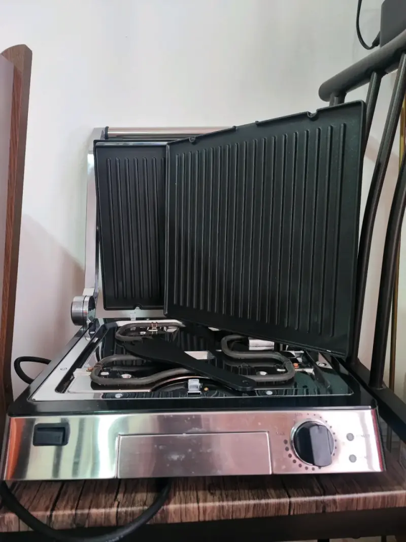 Parrilla eléctrica 180° de acero inoxidable - 1