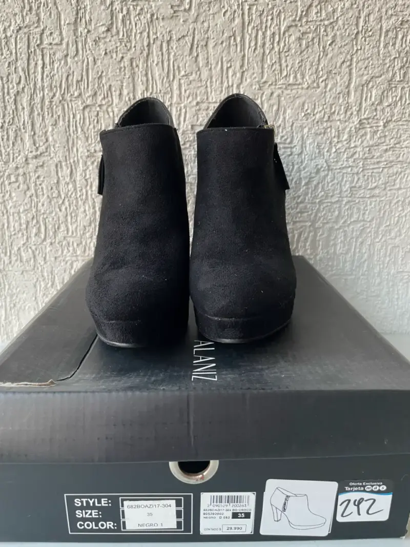 Botines negros de tacón alto - 2