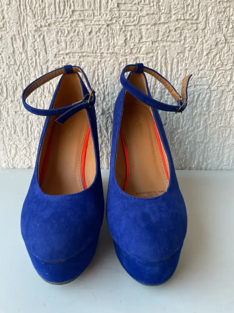 Tacones azules con plataforma - 2