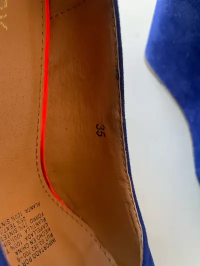 Tacones azules con plataforma - miniatura 3