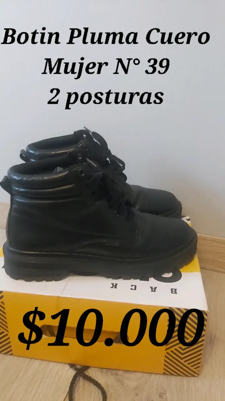 Botines de cuero mujer N°39 - 1