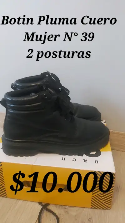 Botines de cuero mujer N°39 - miniatura 1