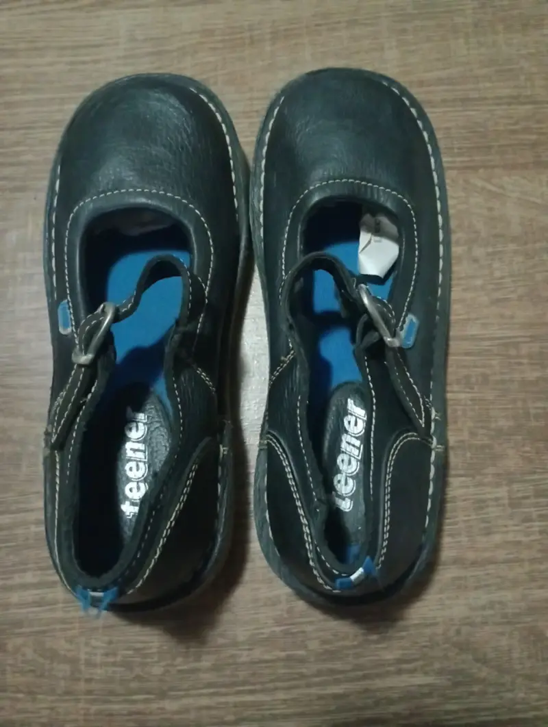 Zapatos de cuero negros infantiles - 2