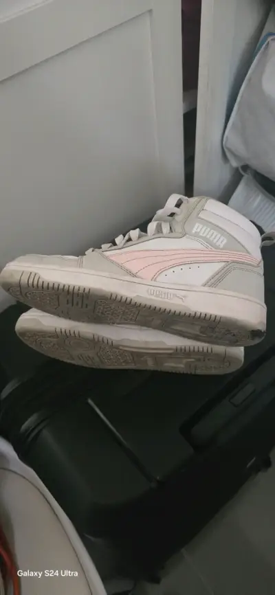 Zapatillas altas blancas y rosadas - miniatura 4