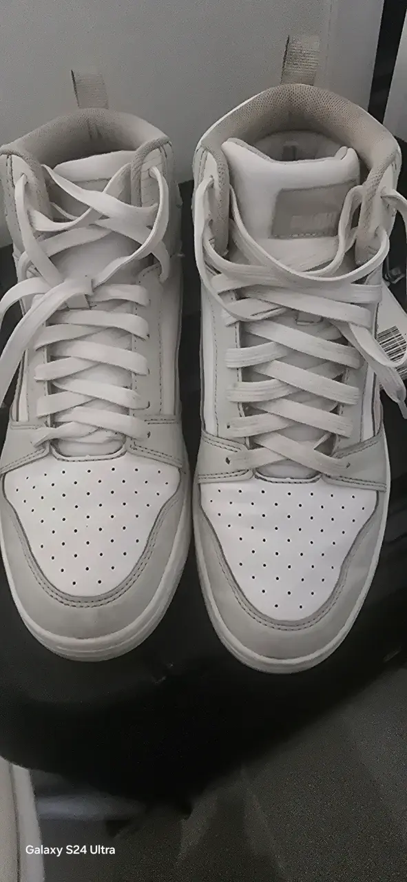 Zapatillas altas blancas y rosadas - 6