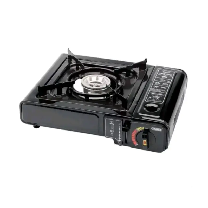 Cocina portátil a gas negra