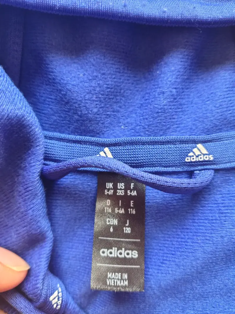 Polerón azul con capucha adidas - 2
