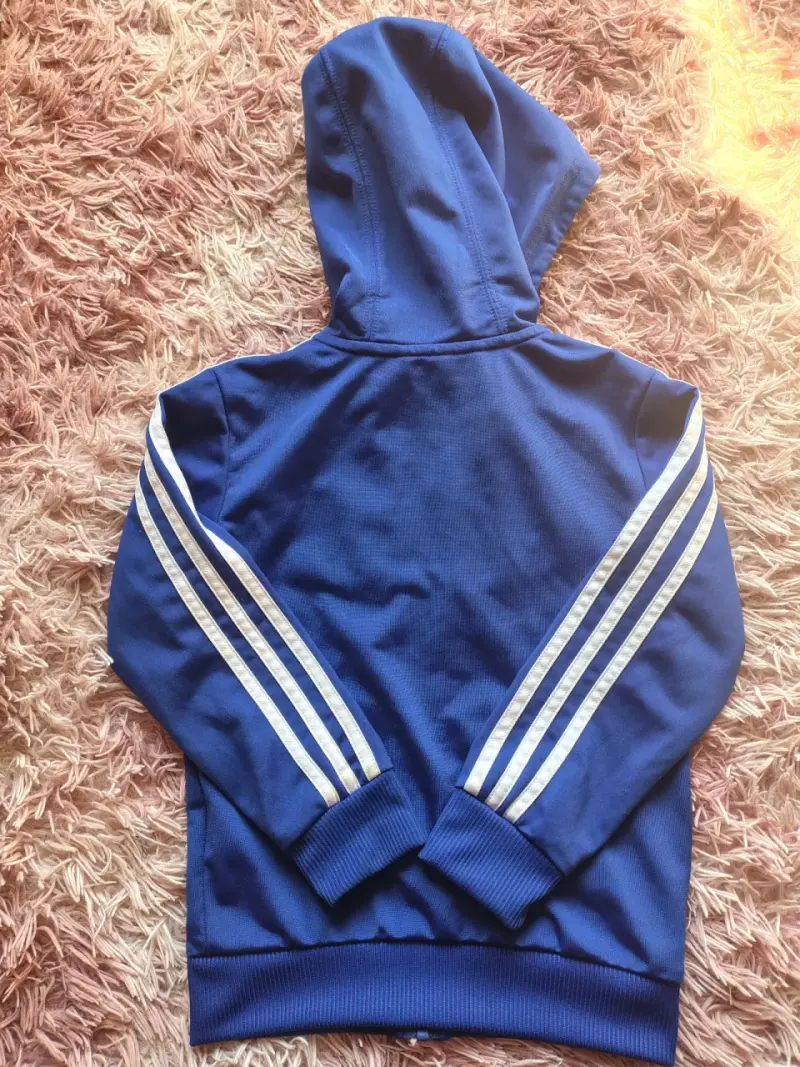 Polerón azul con capucha adidas - 3