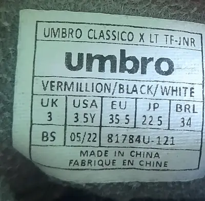 Zapatillas deportivas rojas Umbro - miniatura 4