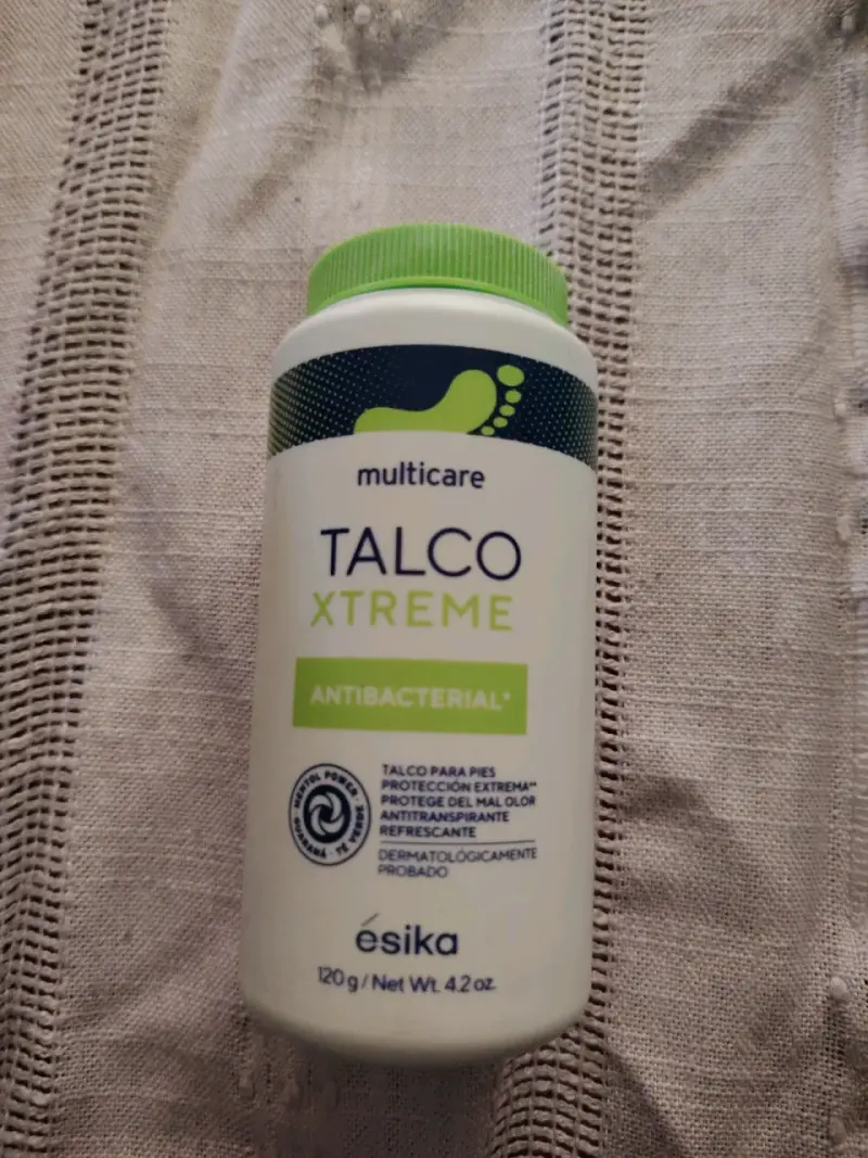 Talco antibacterial para pies