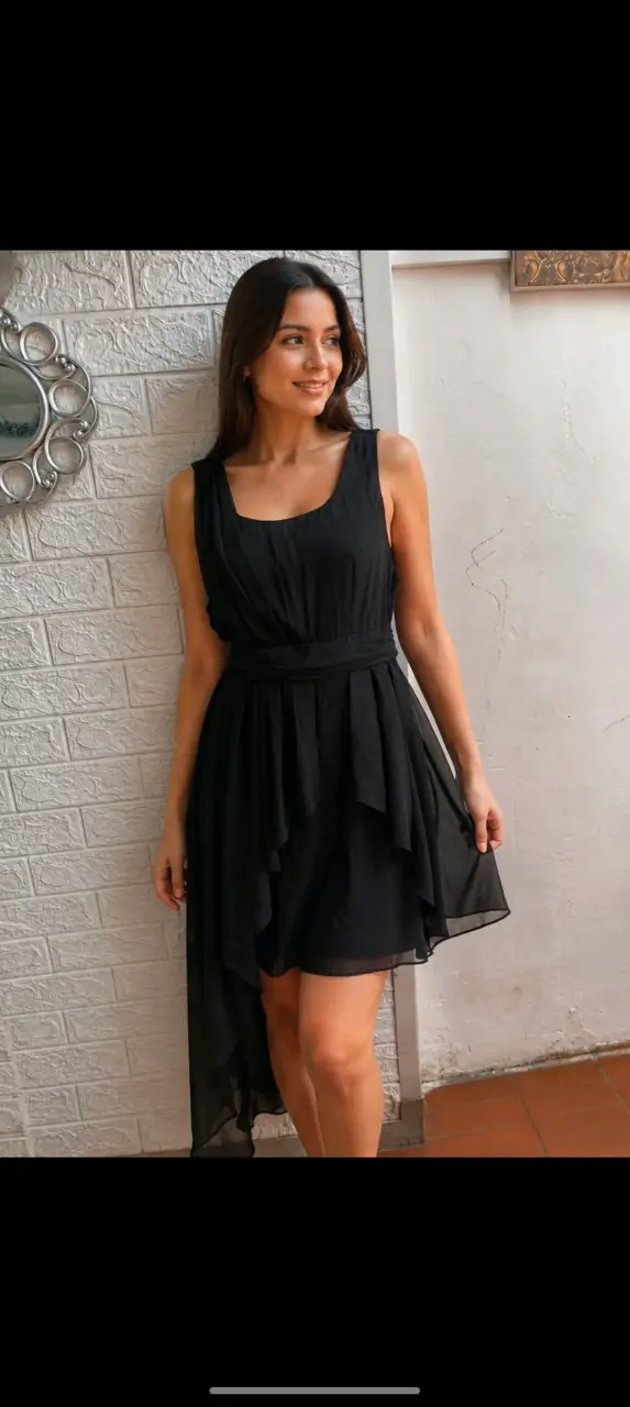 Vestido negro elegante - 1