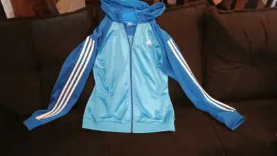 Polerón deportivo azul Adidas - miniatura 1