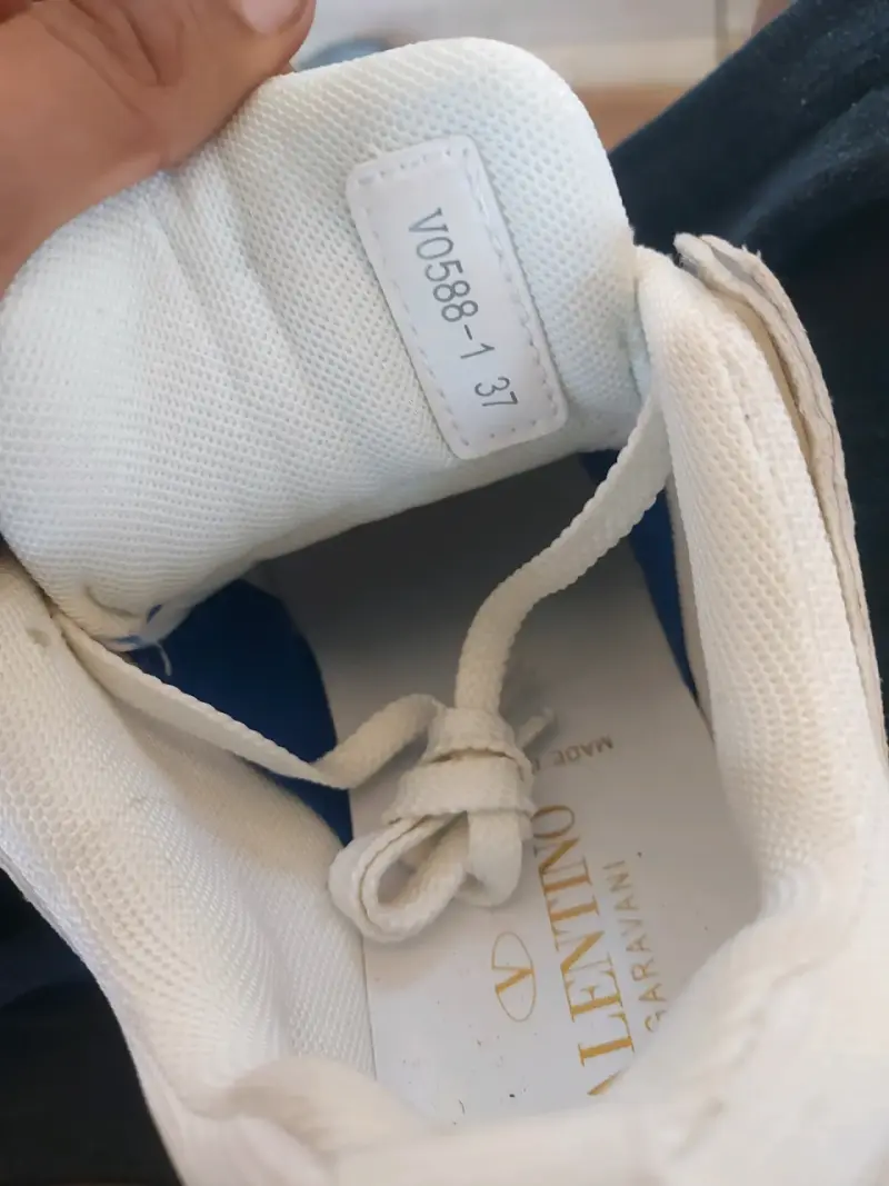 Zapatillas Valentino blancas con azul - 3