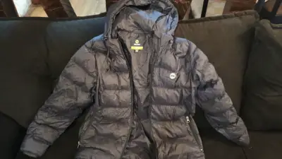 Parka azul con capucha - miniatura 1