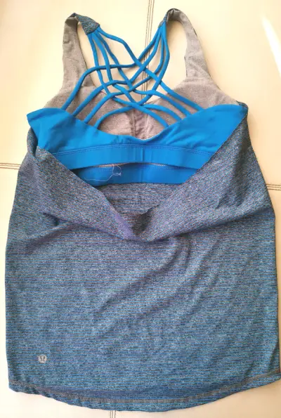 Polera deportiva azul mujer Lululemon - miniatura 3
