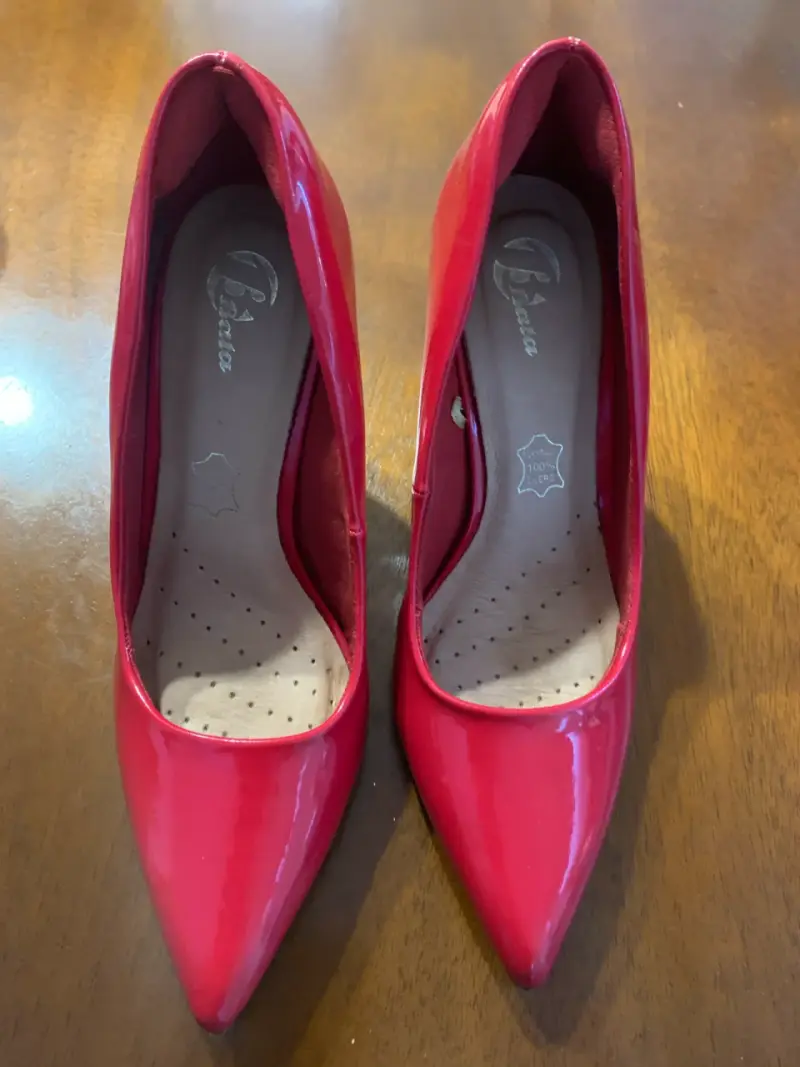 Zapatos de tacón rojos charol - 3