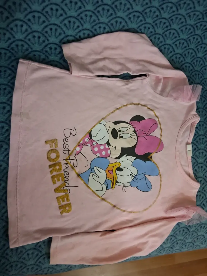Polera infantil rosa Minnie y Daisy