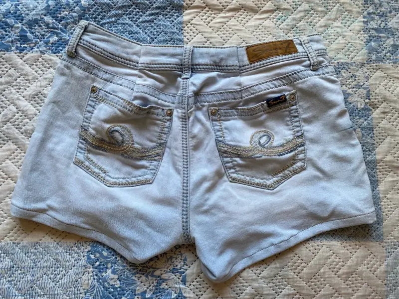 Shorts de mezclilla claros - 2