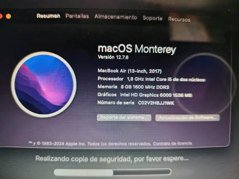 Laptop MacBook Air usada - 2