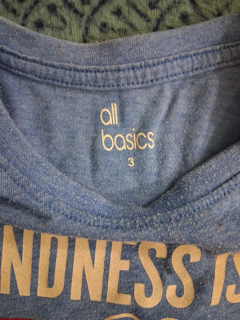 Polera gris con texto 'Kindness' - 2