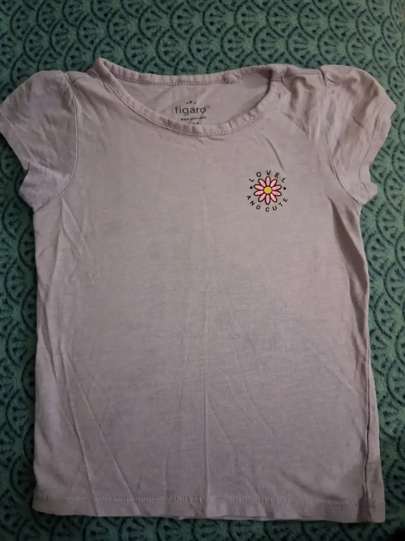 Polera lila Figaro con estampado - 1