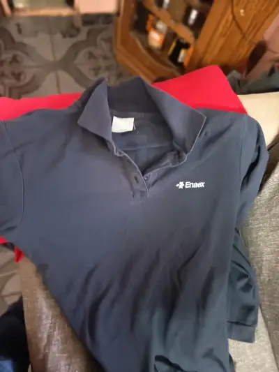Polera gris manga y azul manga larga usadas l. XL - miniatura 3