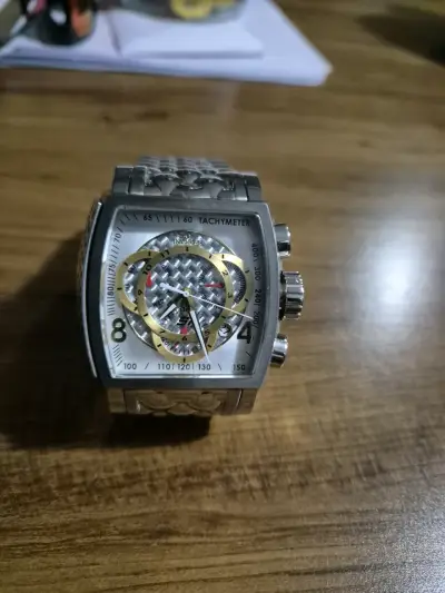 Reloj de pulsera plateado deportivo - miniatura 5