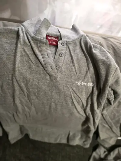 Camisa café con logo Enaex - miniatura 3