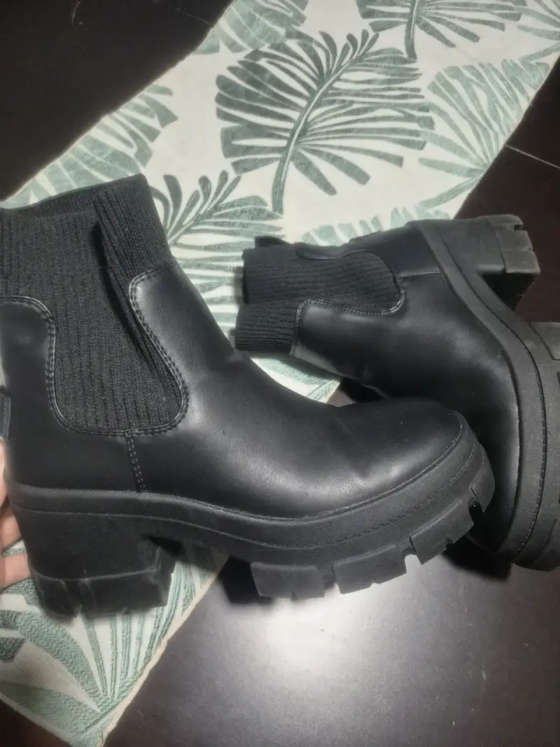Botines negros con plataforma N38 - 1