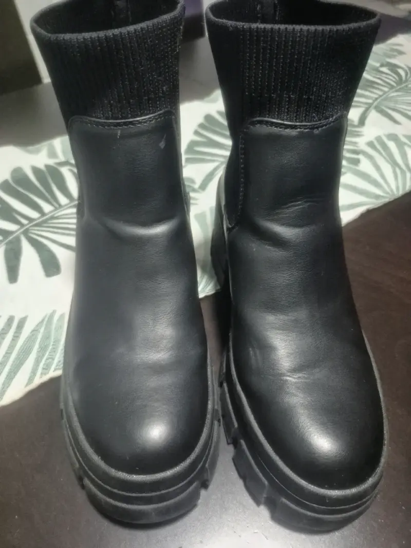 Botines negros con plataforma N38 - 2