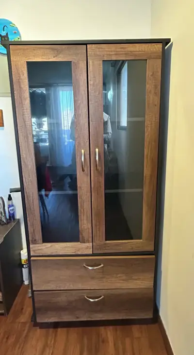 Vitrina de madera con vidrio - miniatura 1