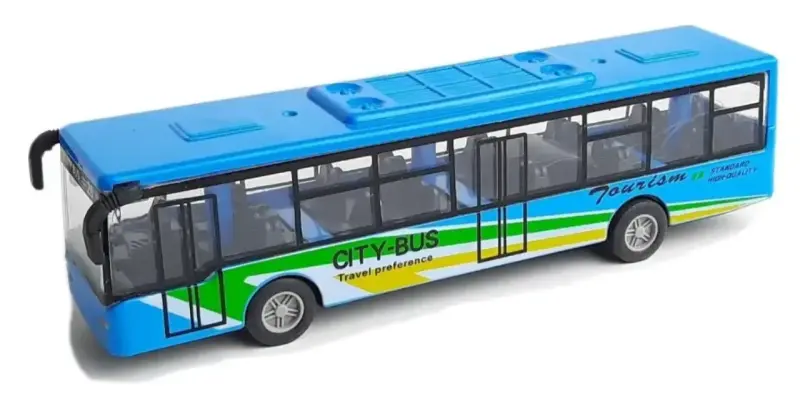 Bus juguete tipo Transantiago a fricción. - 3