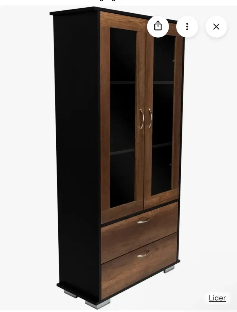 Vitrina de madera con vidrio - 6
