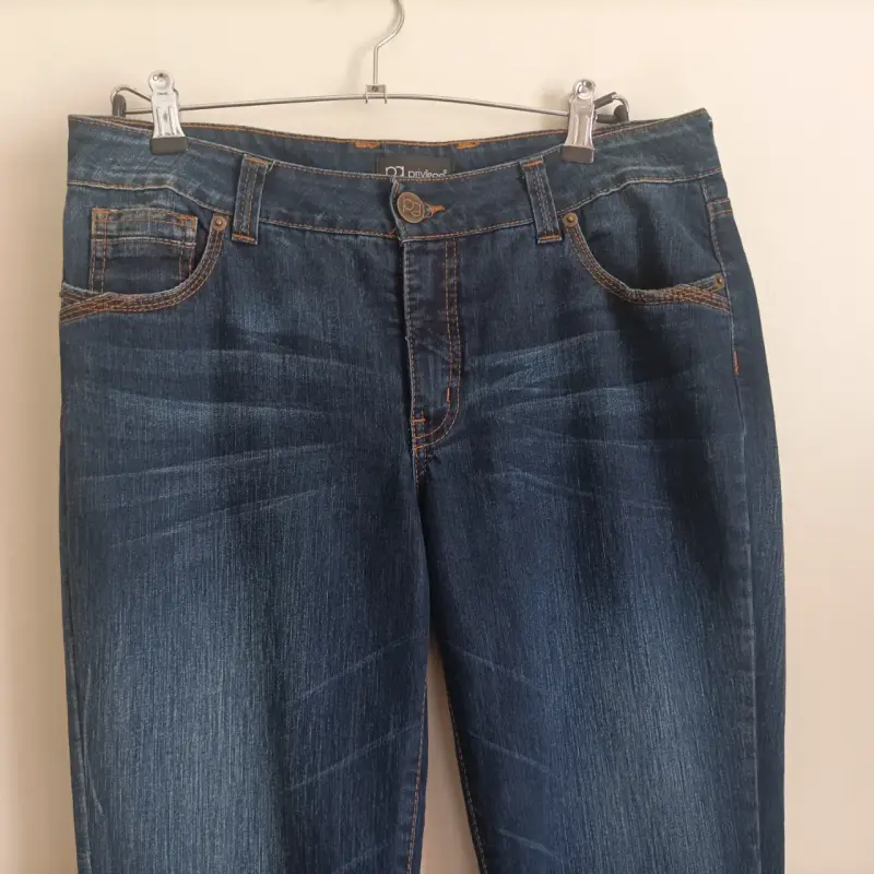 Jeans Privilege azul de corte recto, sin uso. - 2