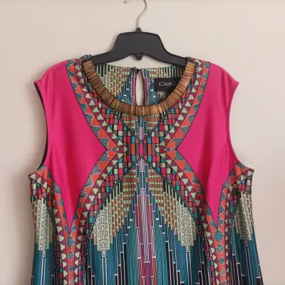 Vestido Privilege estampado colorido - miniatura 5