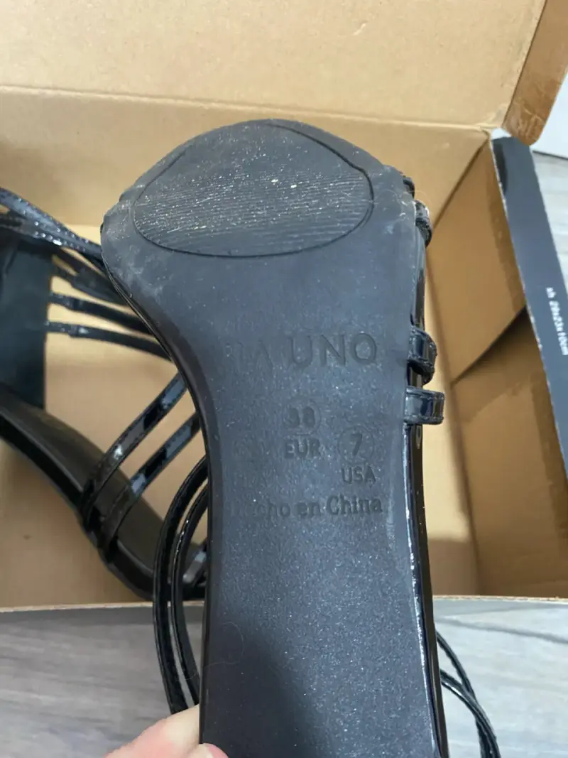 Sandalias negras VIA UNO mujer - 4