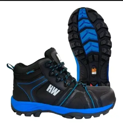 Zapatillas de seguridad HW Bering  negras y azules - miniatura 6