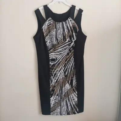 Vestido Privilege negro estampado tribal - miniatura 1