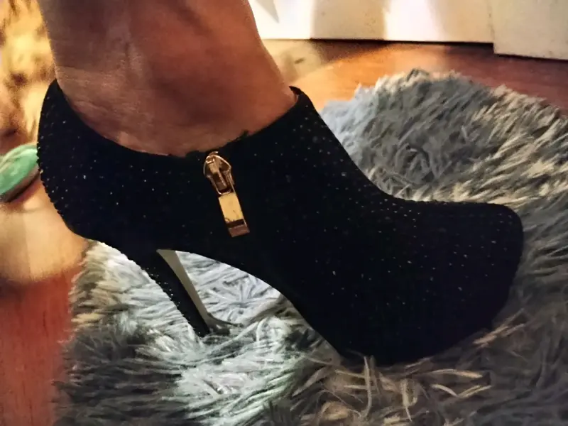 Botines negros con brillo - 4