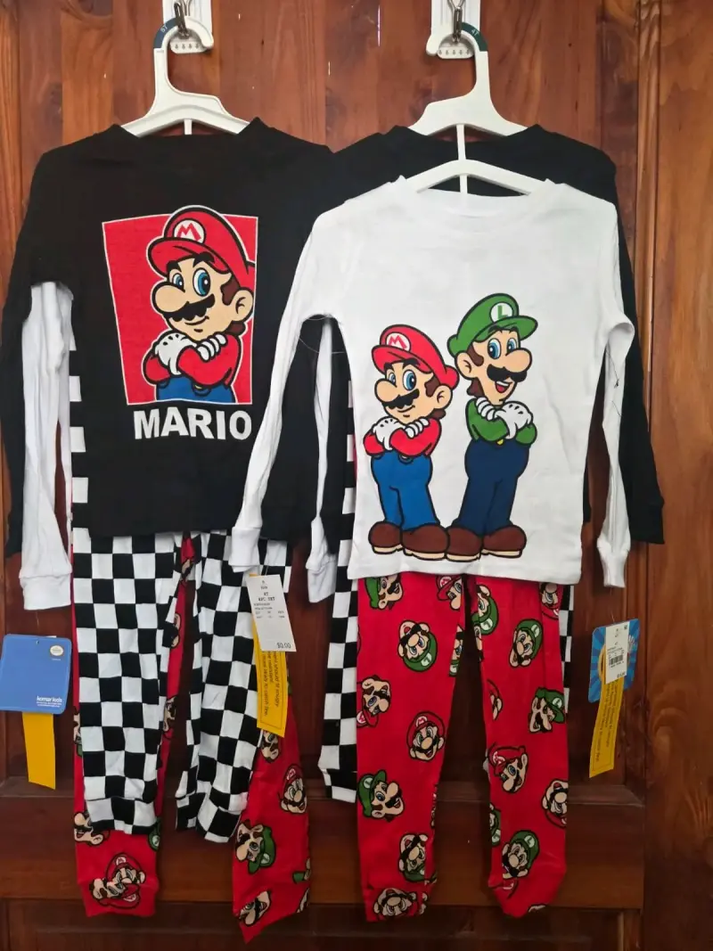 Pijamas niños Mario y Luigi