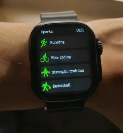 Smartwatch negro con pulsómetro reloj inteligente - miniatura 2