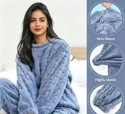 Pijama de felpa azul talla XL/XXL - miniatura 1