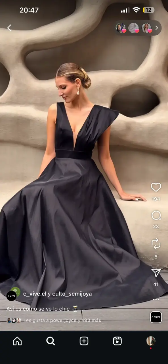 Vestido largo negro elegante - 1