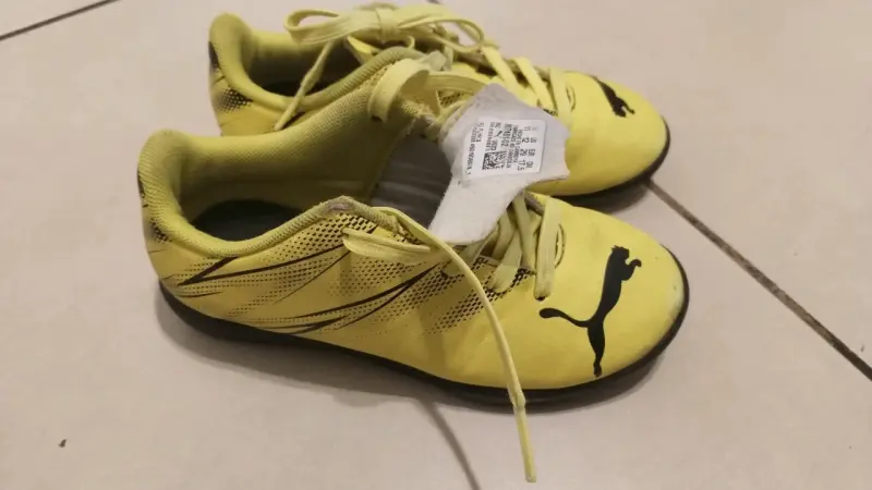 Zapatillas de baby fútbol amarillas Puma - 1
