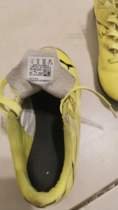 Zapatillas de baby fútbol amarillas Puma - miniatura 3