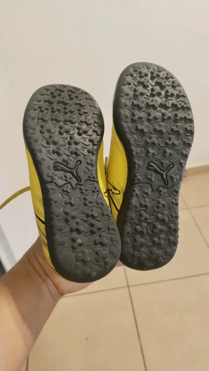 Zapatillas de baby fútbol amarillas Puma - 4