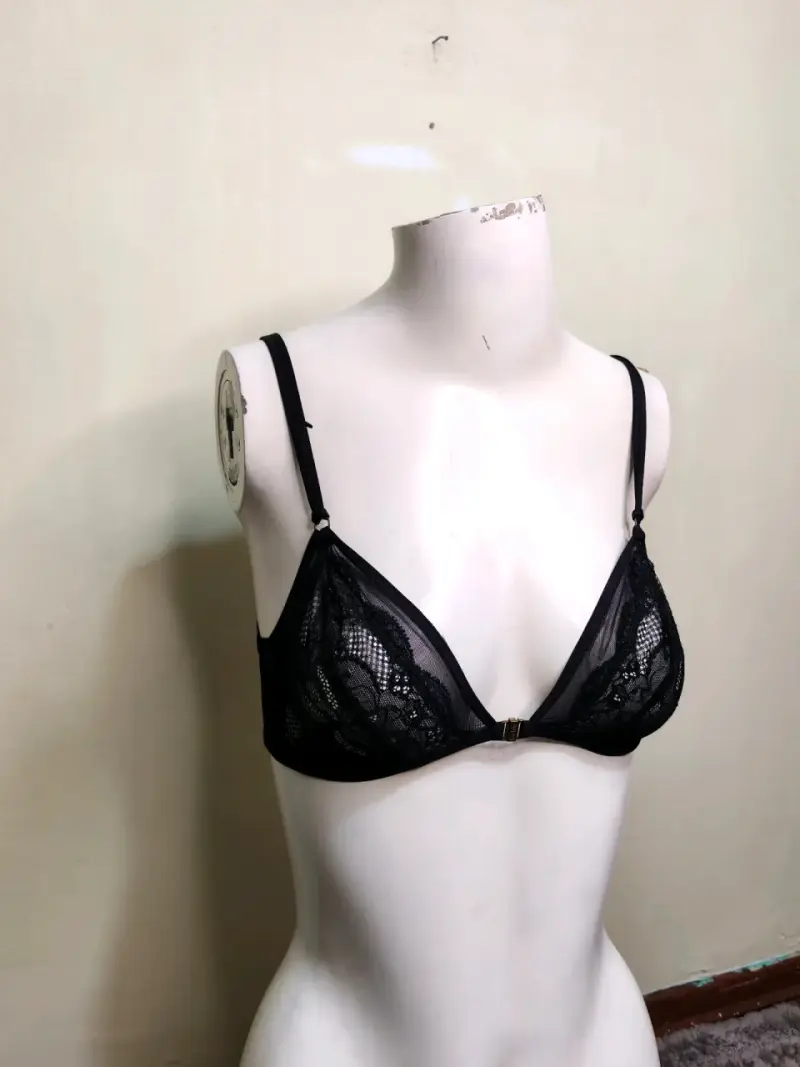 Sostén negro encaje mujer - 2