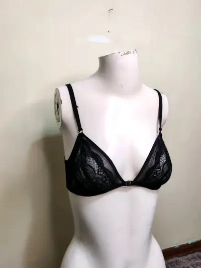 Sostén negro encaje mujer - miniatura 2