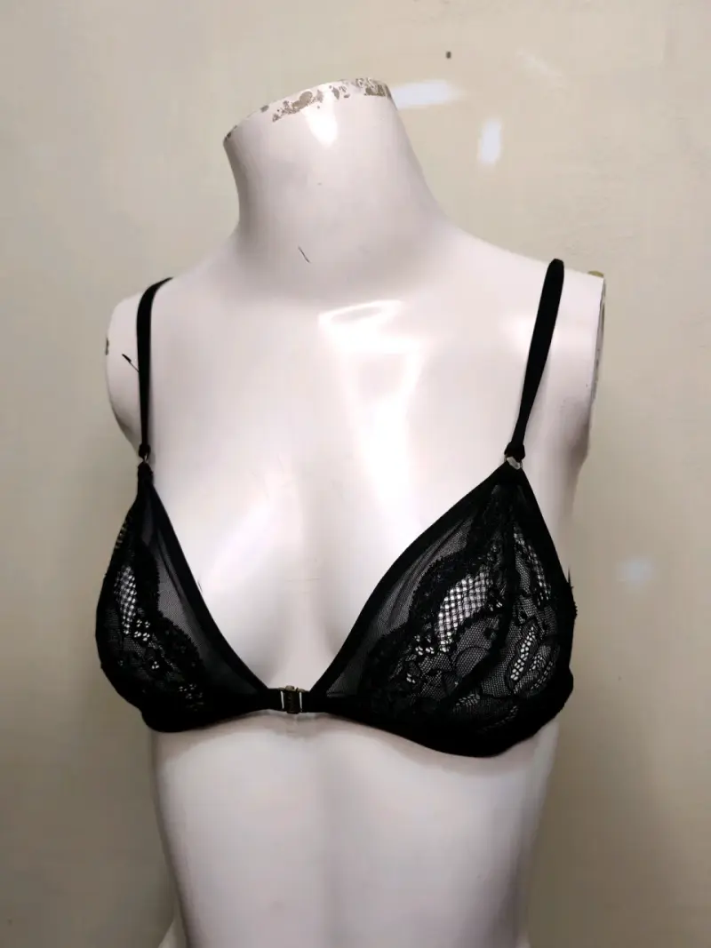 Sostén negro encaje mujer - 3