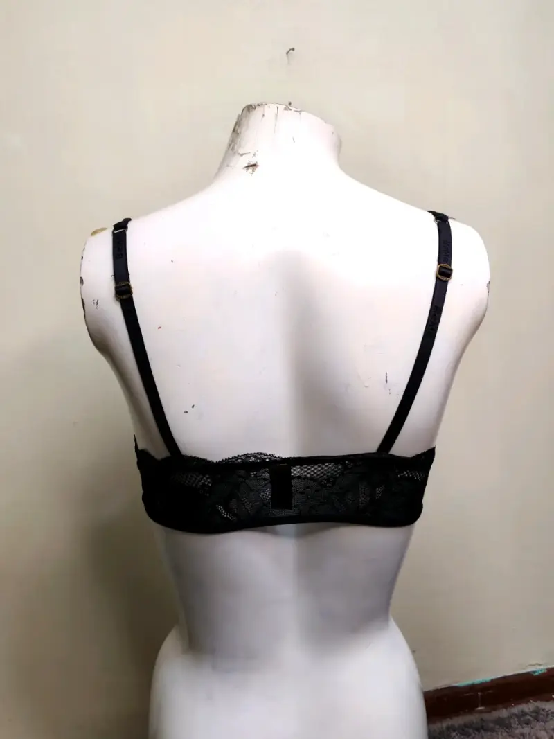Sostén negro encaje mujer - 5